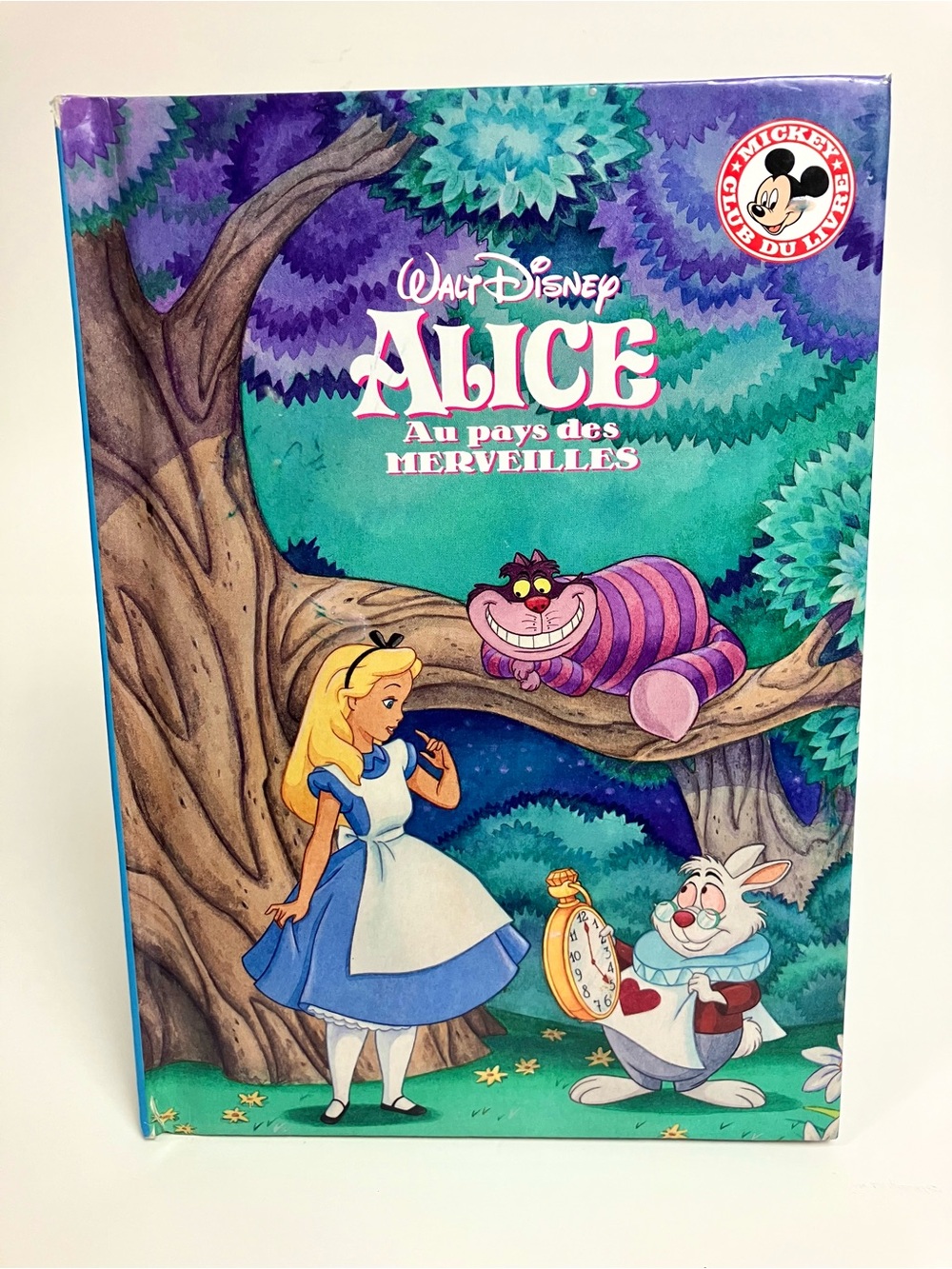 90s Vintage French Book Disney Alice au pays des merveilles Livre francais